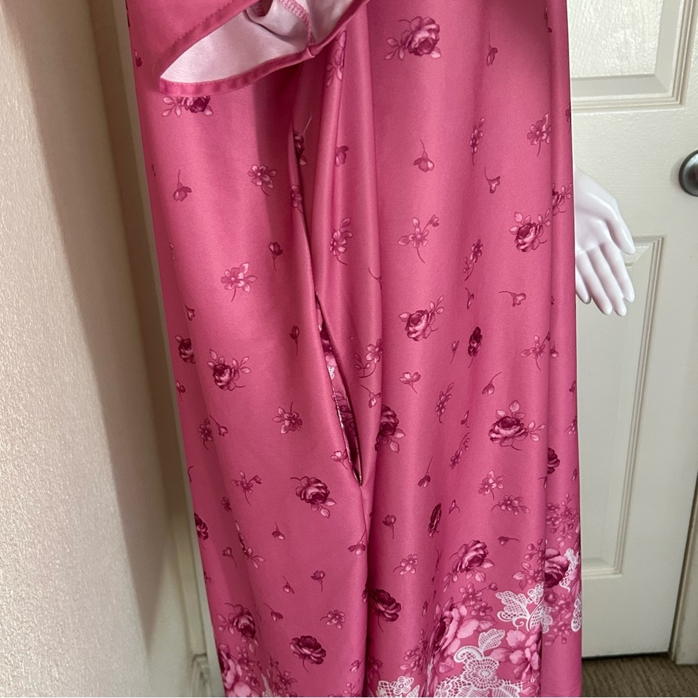 Anthony Richards Pink Floral Muumuu Housedress Lo… - image 4